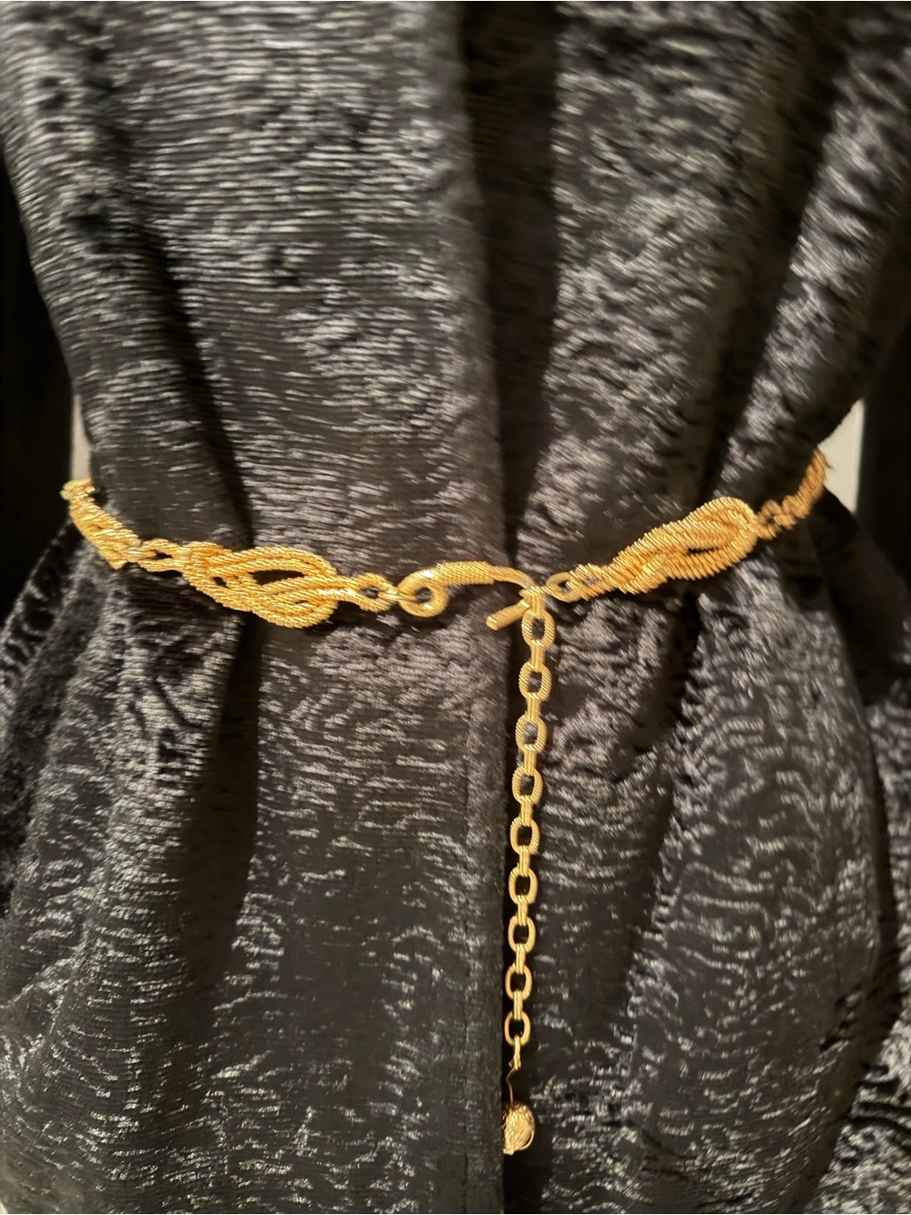 Vintage Gold Twisted Rope Chain Belt for Women